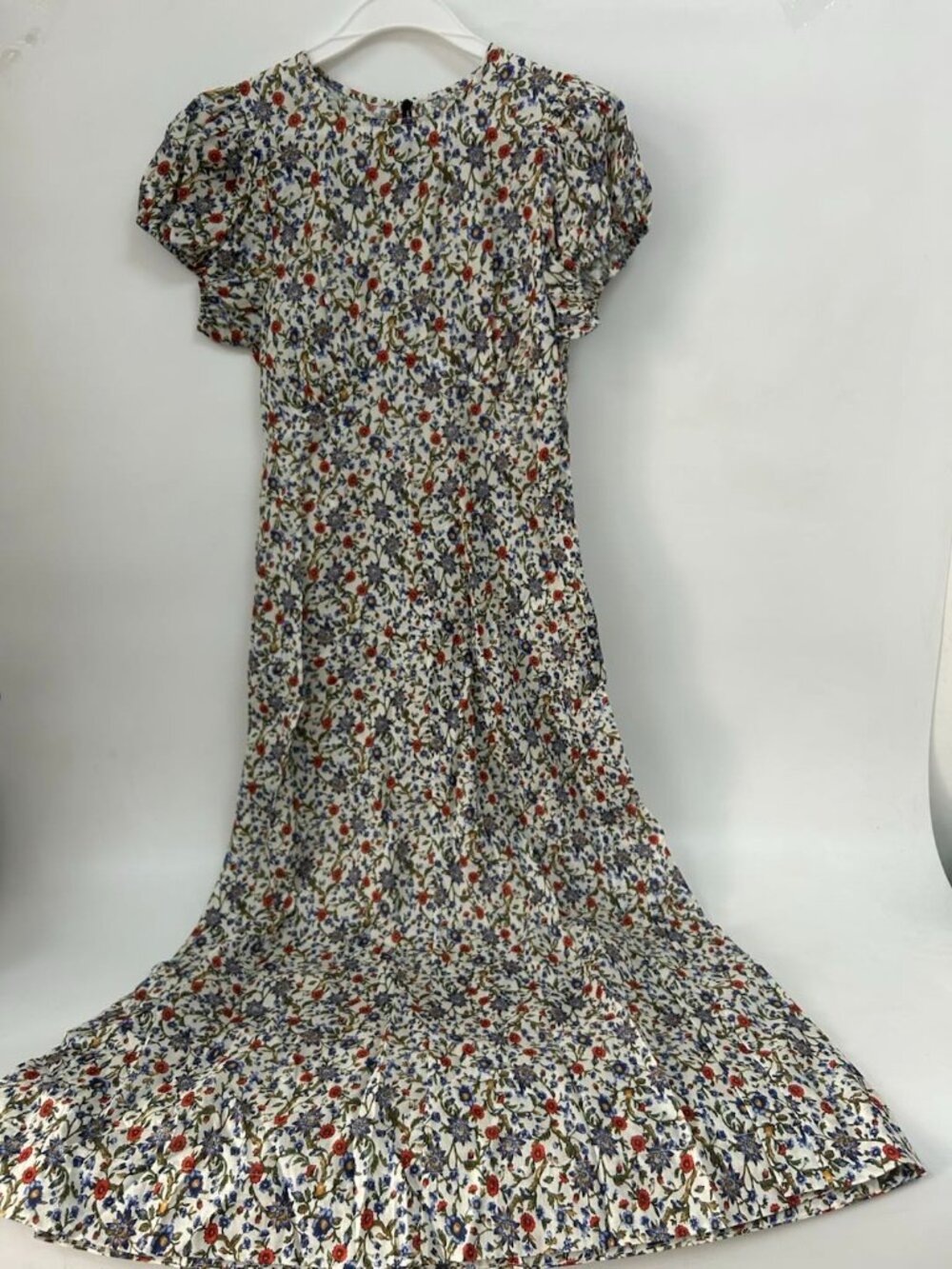 DOEN Rhodia Floral Midi Dress Crème Prairie De Montagne